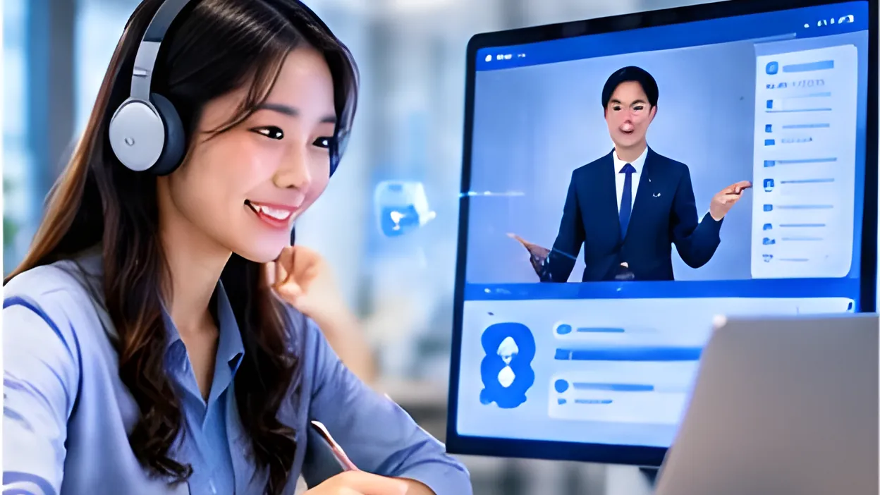 Học viên học trực tuyến cùng VPLUS AI Academy