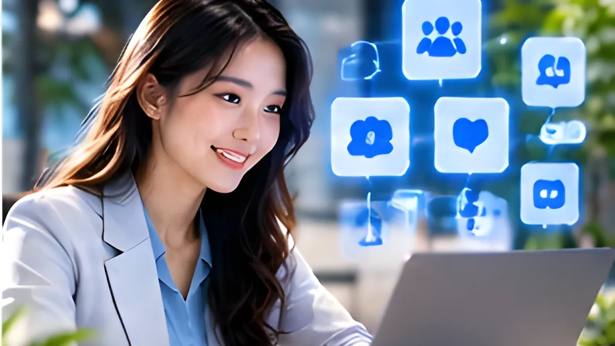 Nhân viên marketing quản lý các kênh mạng xã hội